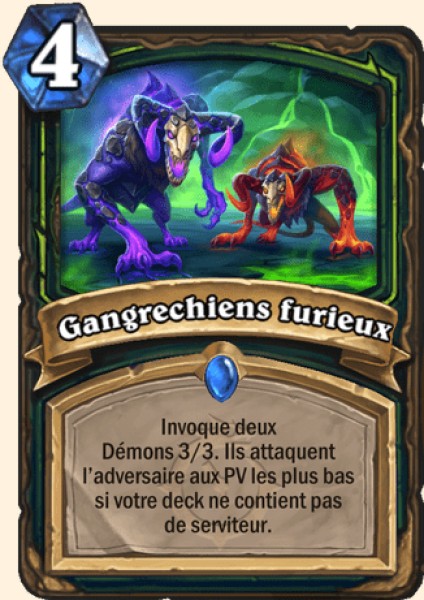 Gangrechiens furieux carte Hearthstone
