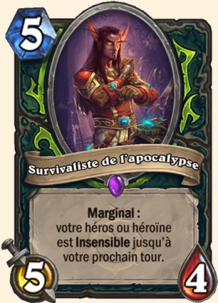 Survivaliste de l'apocalypse carte Hearhstone