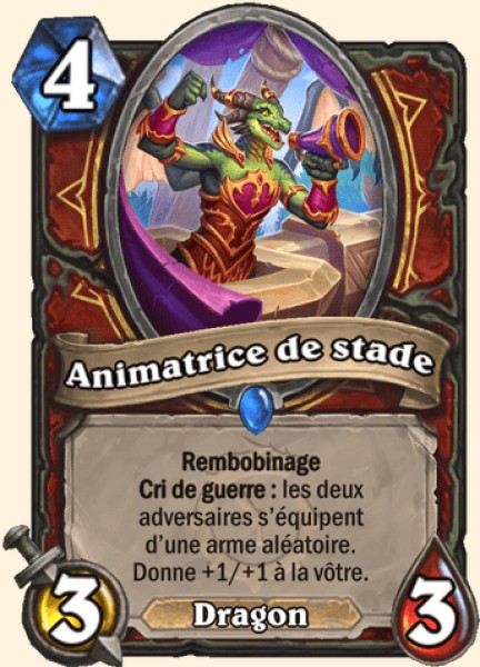 Animatrice de stade carte Hearthstone