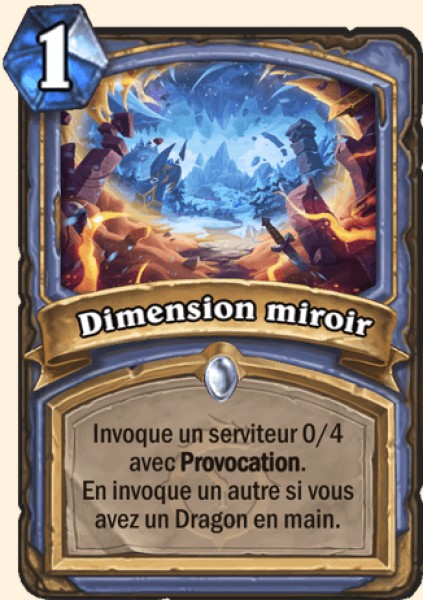Dimension miroir carte Hearhstone