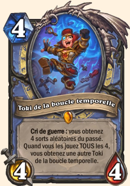 Toki de la boucle temporelle carte Hearhstone