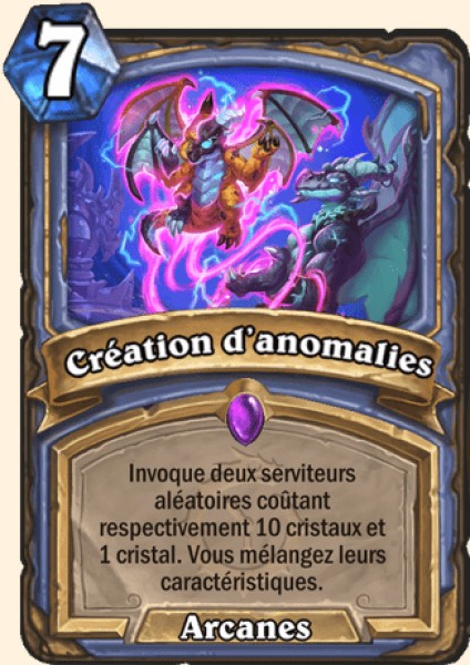 Création d'anomalies carte Hearthstone