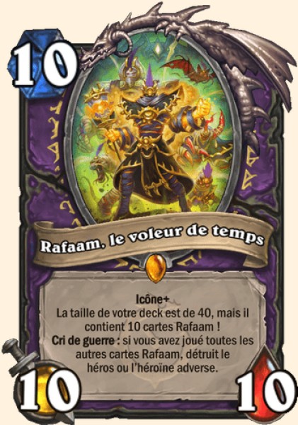 Rafaam, le voleur de temps carte Hearhstone