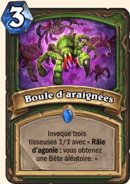 Ball of Spiders carte Hearhstone