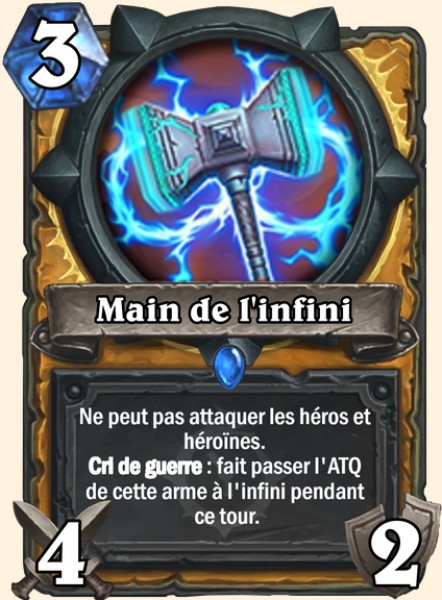 Main de l'infini carte Hearhstone