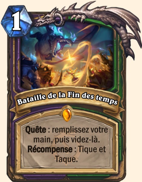 Bataille de la Fin des temps carte Hearhstone