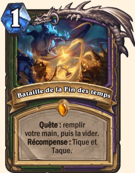 Bataille de la Fin des temps carte Hearhstone