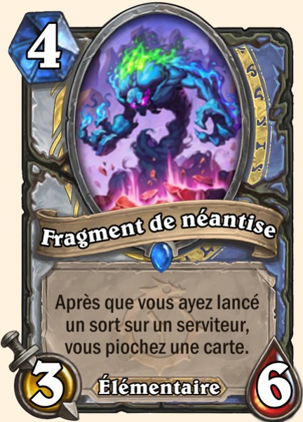 Fragment de neantise carte Hearhstone