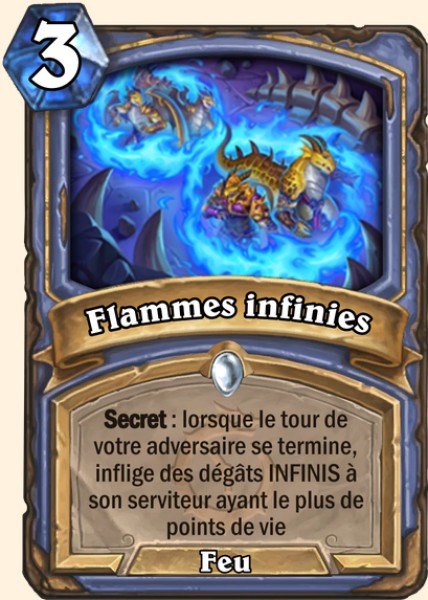 Flammes infinies carte Hearthstone