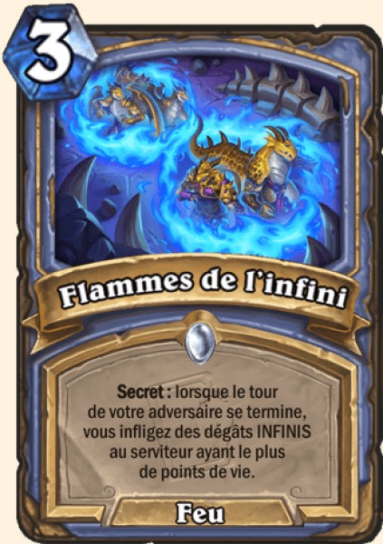 Flammes de l'infini carte Hearthstone