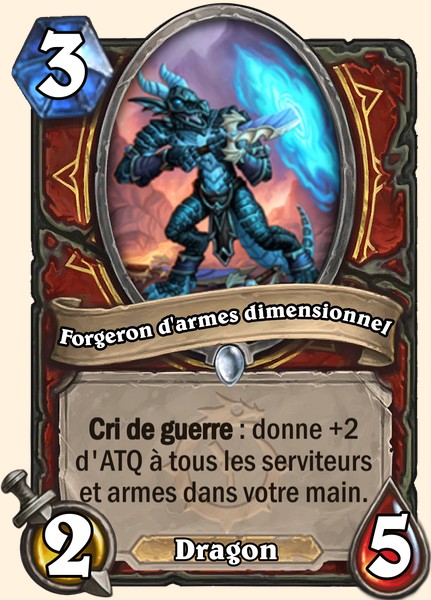 Forgeron d'armes dimensionnel carte Hearhstone