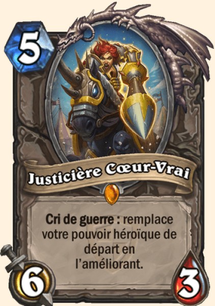 Justicière Coeur-Vrai carte Hearthstone