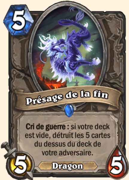 Présage de la fin carte Hearthstone