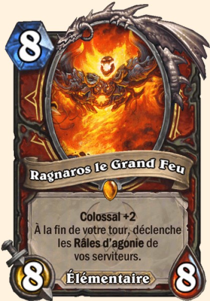 Ragnaros le Grand Feu carte Hearthstone
