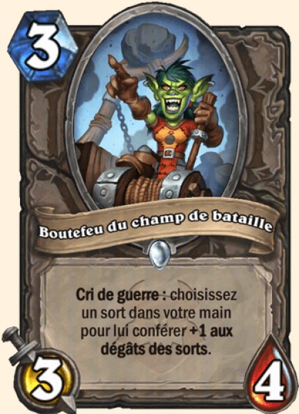 Boutefeu du champ de bataille carte Hearhstone