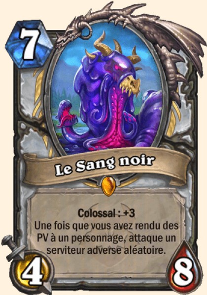 Le Sang noir carte Hearhstone