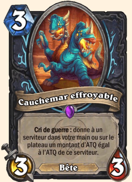 Cauchemar effroyable carte Hearhstone
