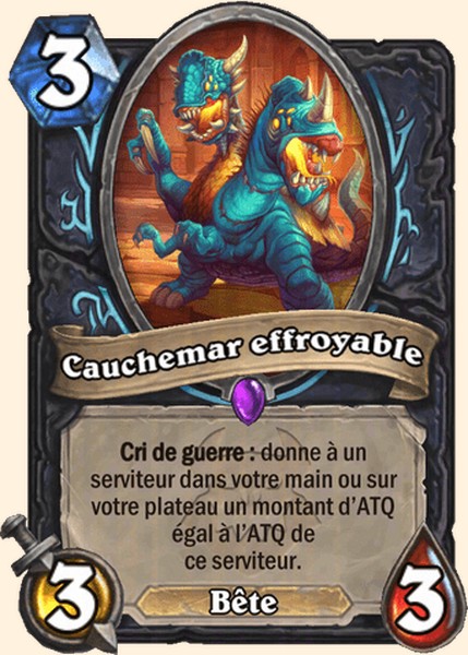 Cauchemar effroyable carte Hearhstone
