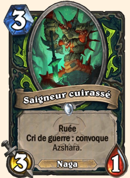 Saigneur cuirassé carte Hearthstone