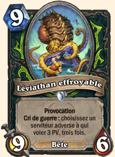 Leviathan effroyable carte Hearhstone
