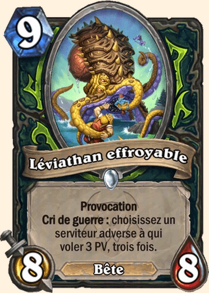 Leviathan effroyable carte Hearhstone