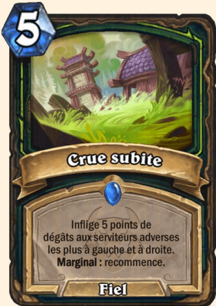 Crue subite carte Hearhstone