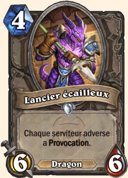 Lancier ecailleux carte Hearhstone