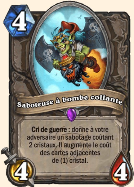 Saboteuse a bombe collante carte Hearhstone