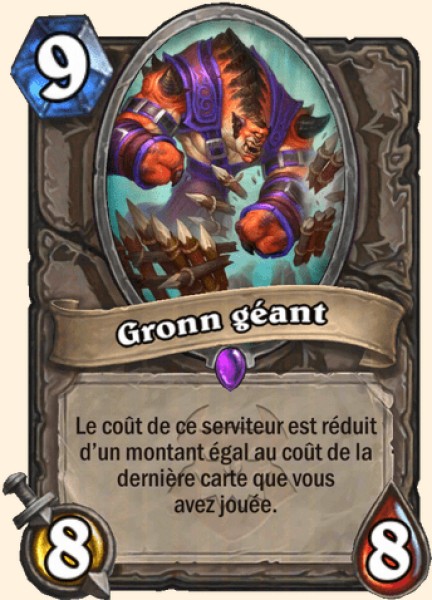 Gronn géant carte Hearthstone