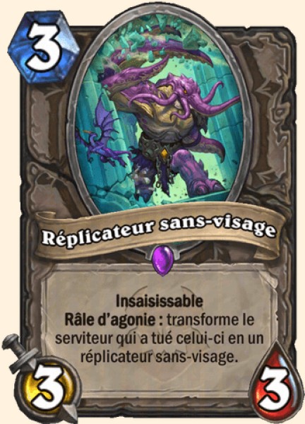 Réplicateur sans-visage carte Hearthstone