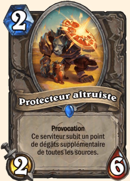 Protecteur altruiste carte Hearhstone