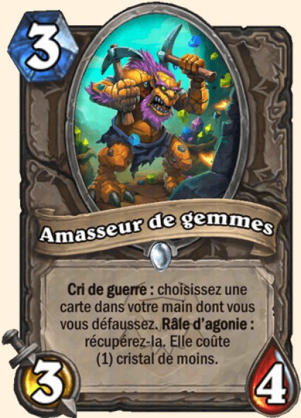 Amasseur de gemmes carte Hearhstone