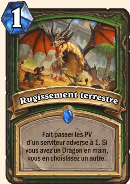 Rugissement terrestre carte Hearthstone