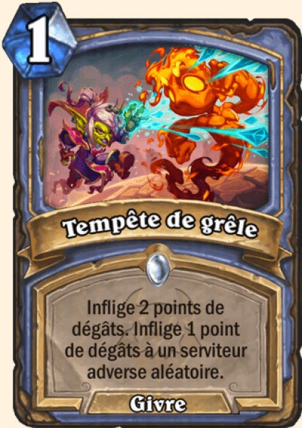 Tempête de grêle carte Hearthstone