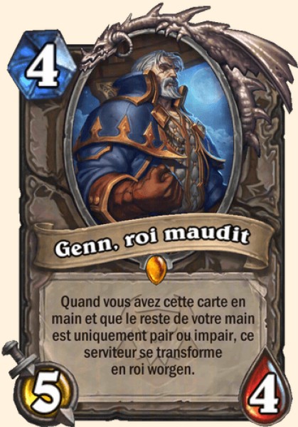 Genn, roi maudit carte Hearhstone