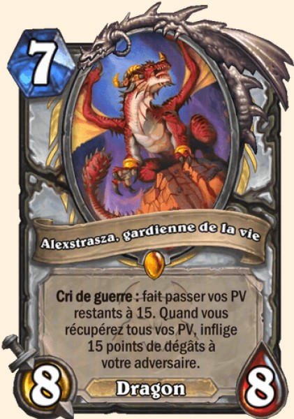 Alexstrasza, gardienne de la vie carte Hearhstone