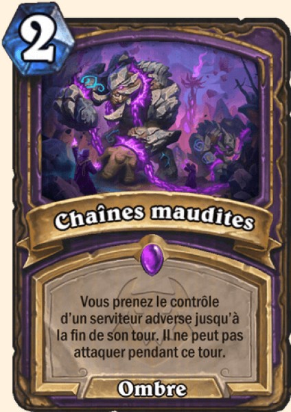 Chaines maudites carte Hearhstone