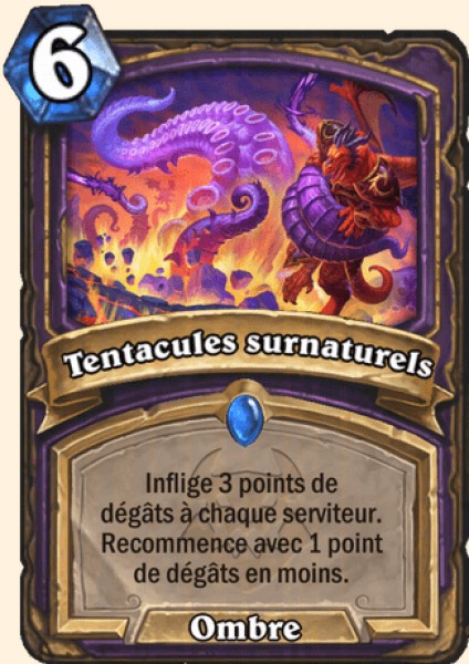 Tentacules surnaturels carte Hearhstone