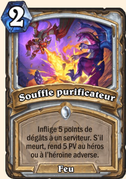 Souffle purificateur carte Hearhstone