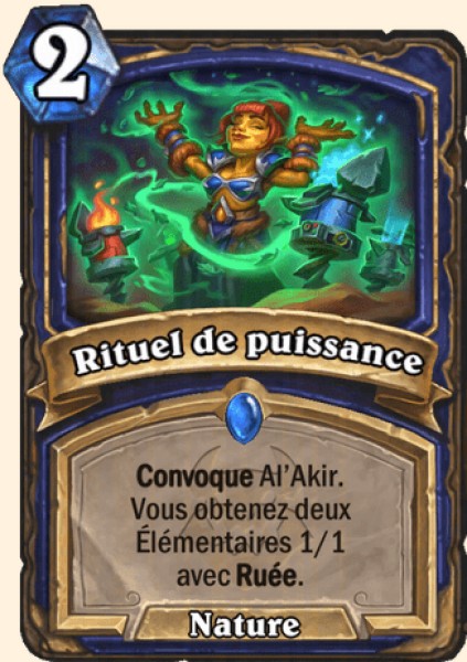 Rituel de puissance carte Hearhstone