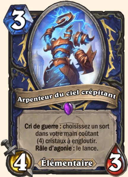 Arpenteur du ciel crepitant carte Hearhstone