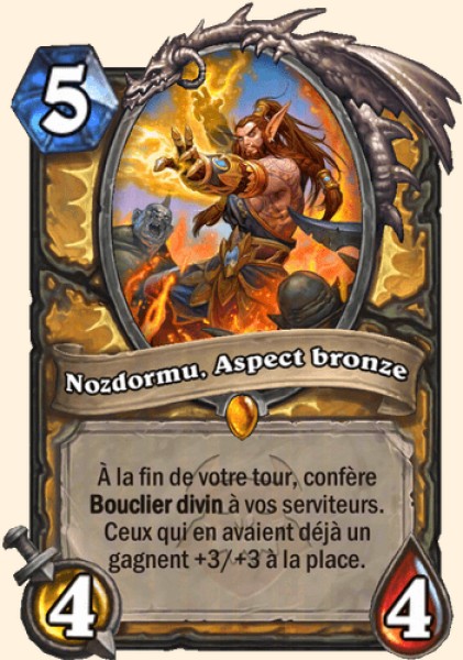 Nozdormu, Aspect bronze carte Hearthstone