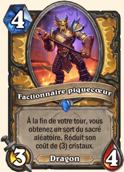 Factionnaire piquecoeur carte Hearhstone