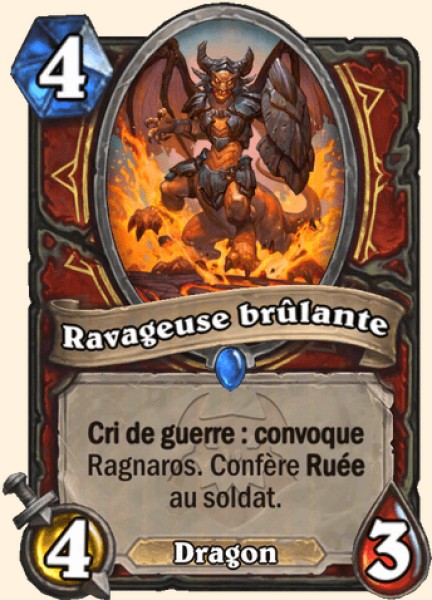 Ravageuse brûlante carte Hearthstone