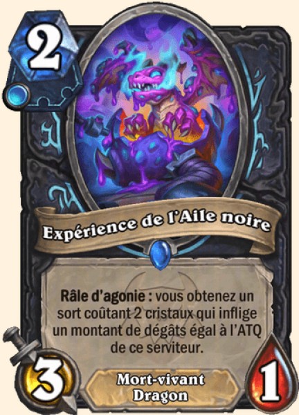 Experience de l'Aile noire carte Hearhstone