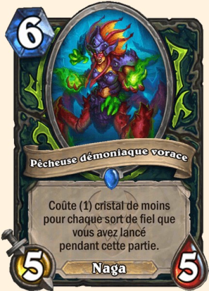 Pêcheuse démoniaque vorace carte Hearthstone