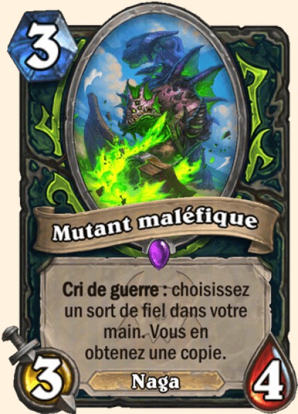 Mutant malefique carte Hearhstone