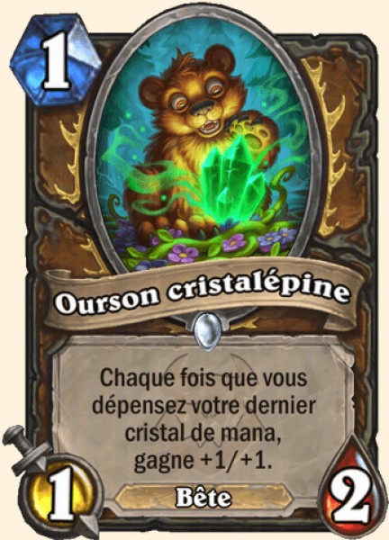 Ourson cristalepine carte Hearhstone
