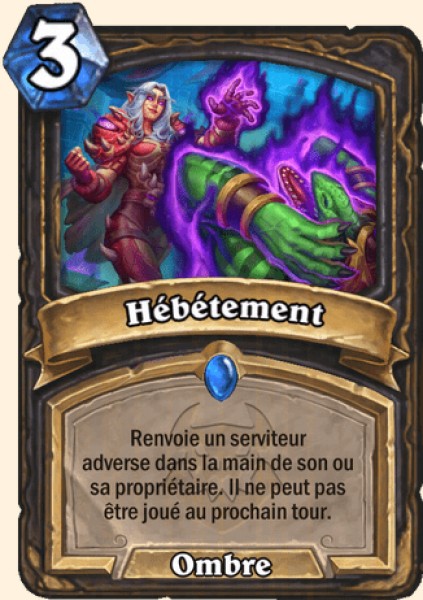 Hébétement carte Hearthstone