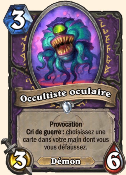 Occultiste oculaire carte Hearthstone